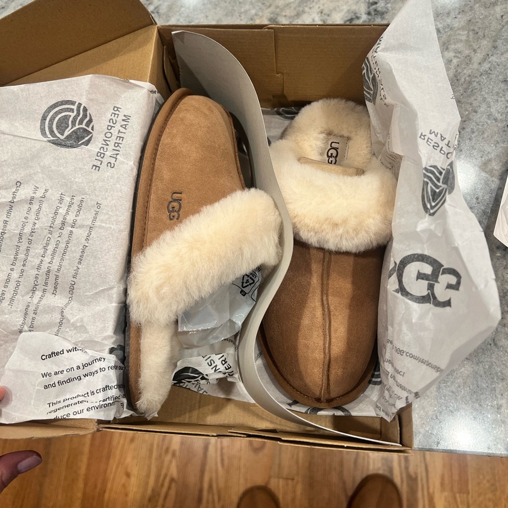 UGG Women's Brown Sheepskin Slippers